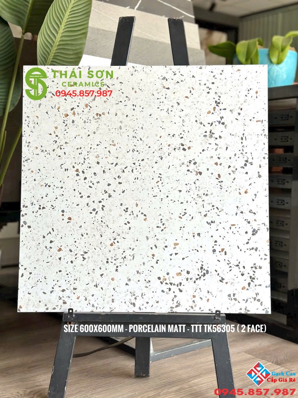 Gạch lát nền terrazzo 60x60 đá mờ cao cấp