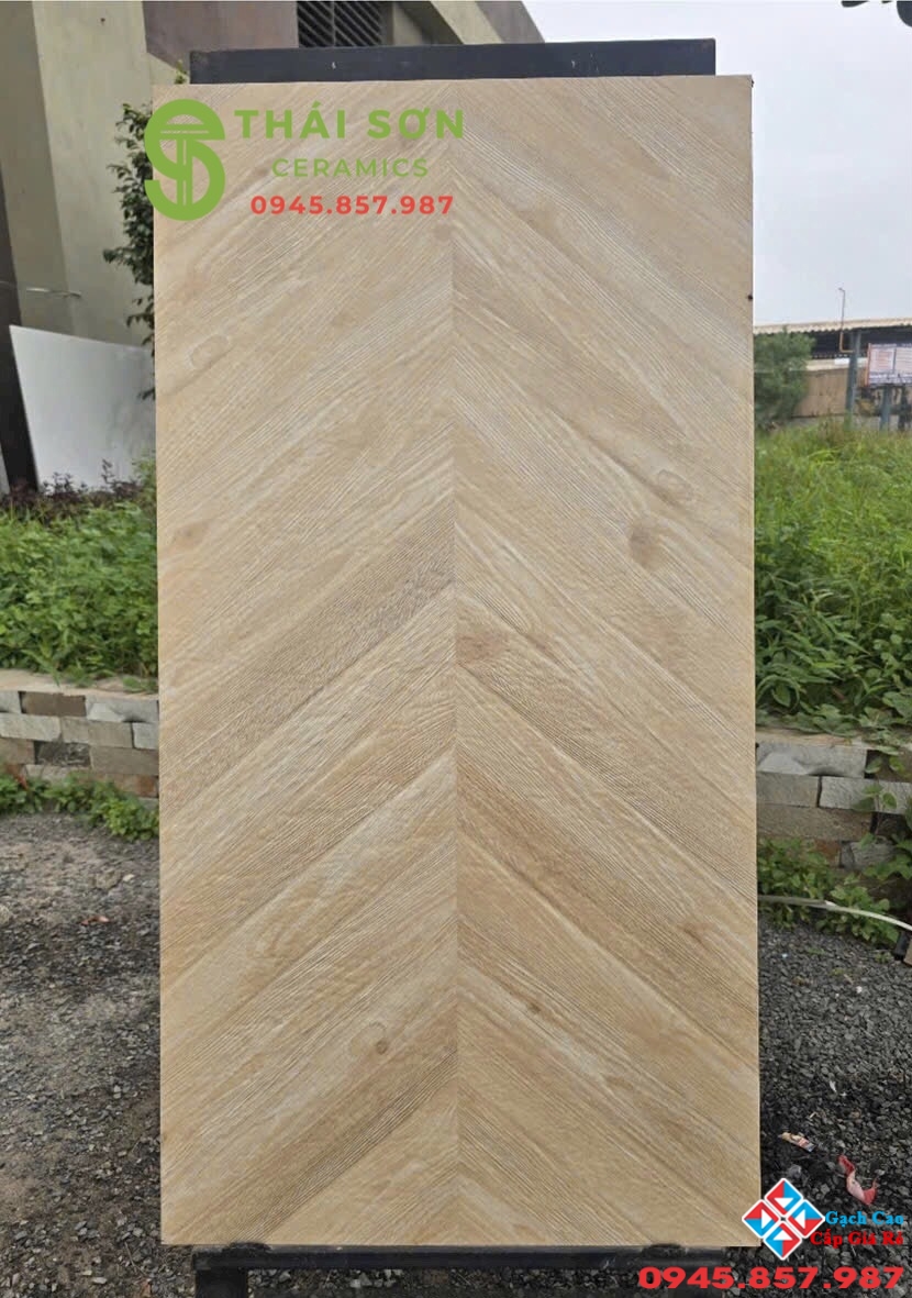 Gạch lát nền vân gỗ xương cá 60x120 ấn độ