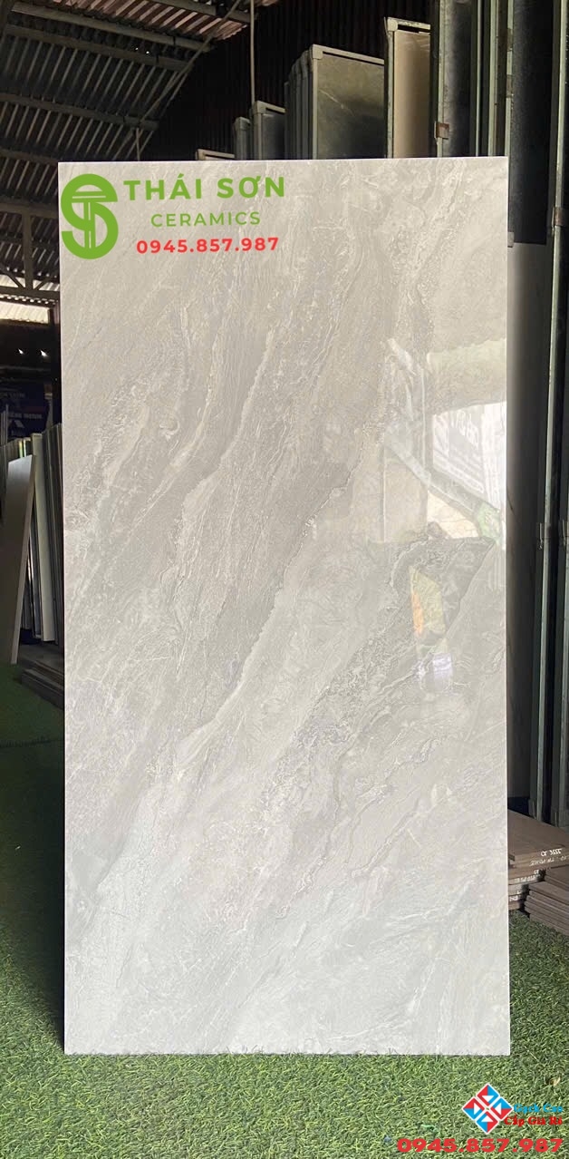 Gạch vito lát nền 60x120 xám vân đá siêu bóng