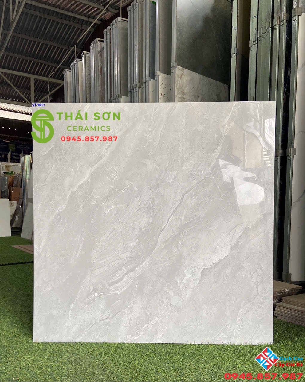 Gạch 80x80 vitto lát nền nhà phố bóng kiếng màu xám đá