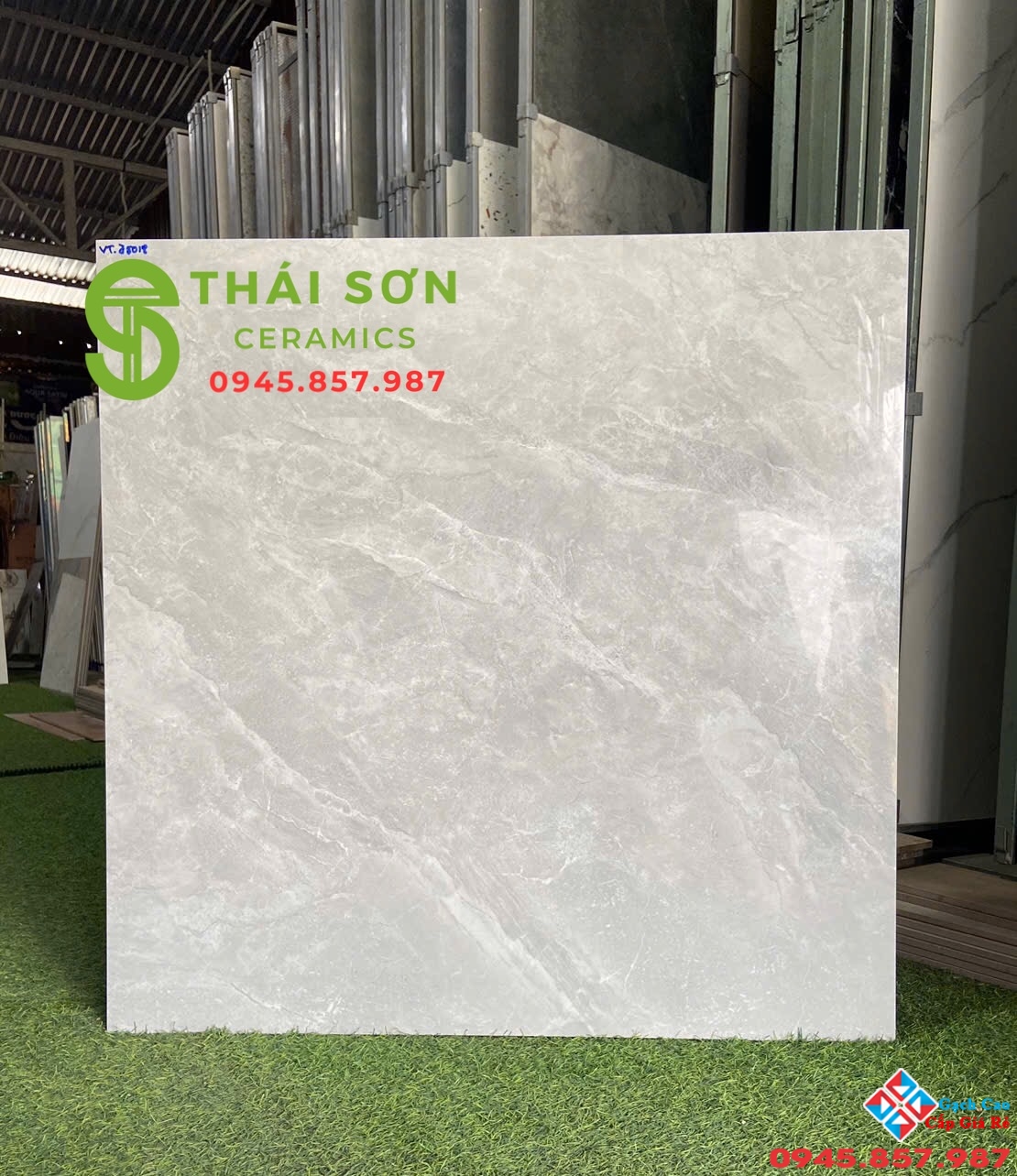 Gạch lát nền phòng bếp 80x80 vitto vân mây xám bóng kiếng