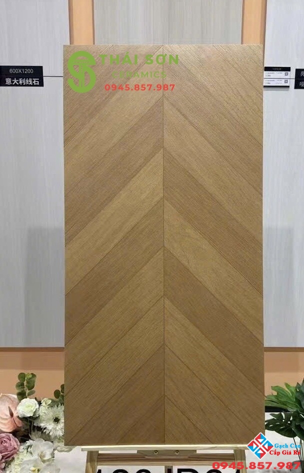Gạch xương cá 60x120 vân gỗ trung quốc