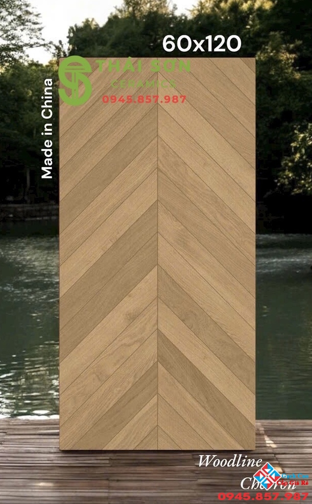 Gạch xương cá vân gỗ 60x120 lát nền matt mờ