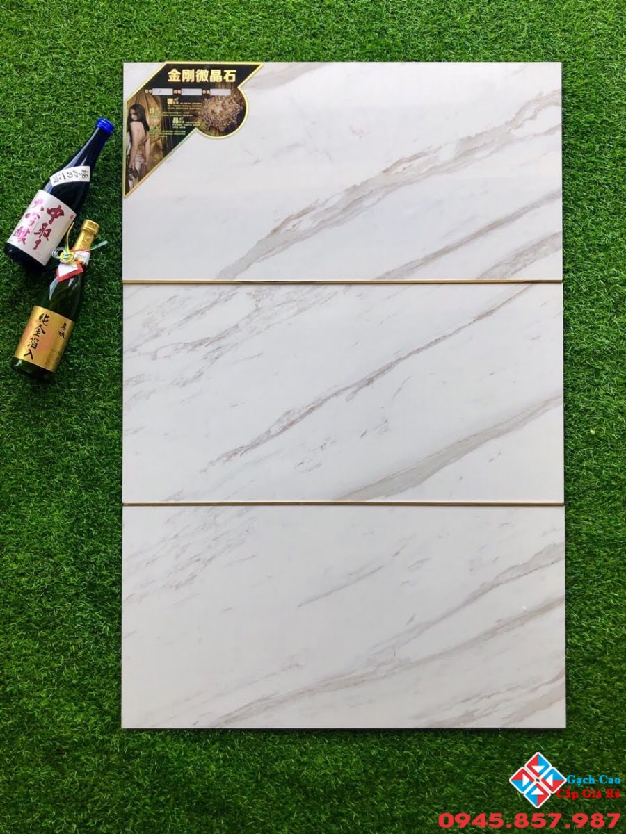 đá bóng kiếng 40x80 trắng mây