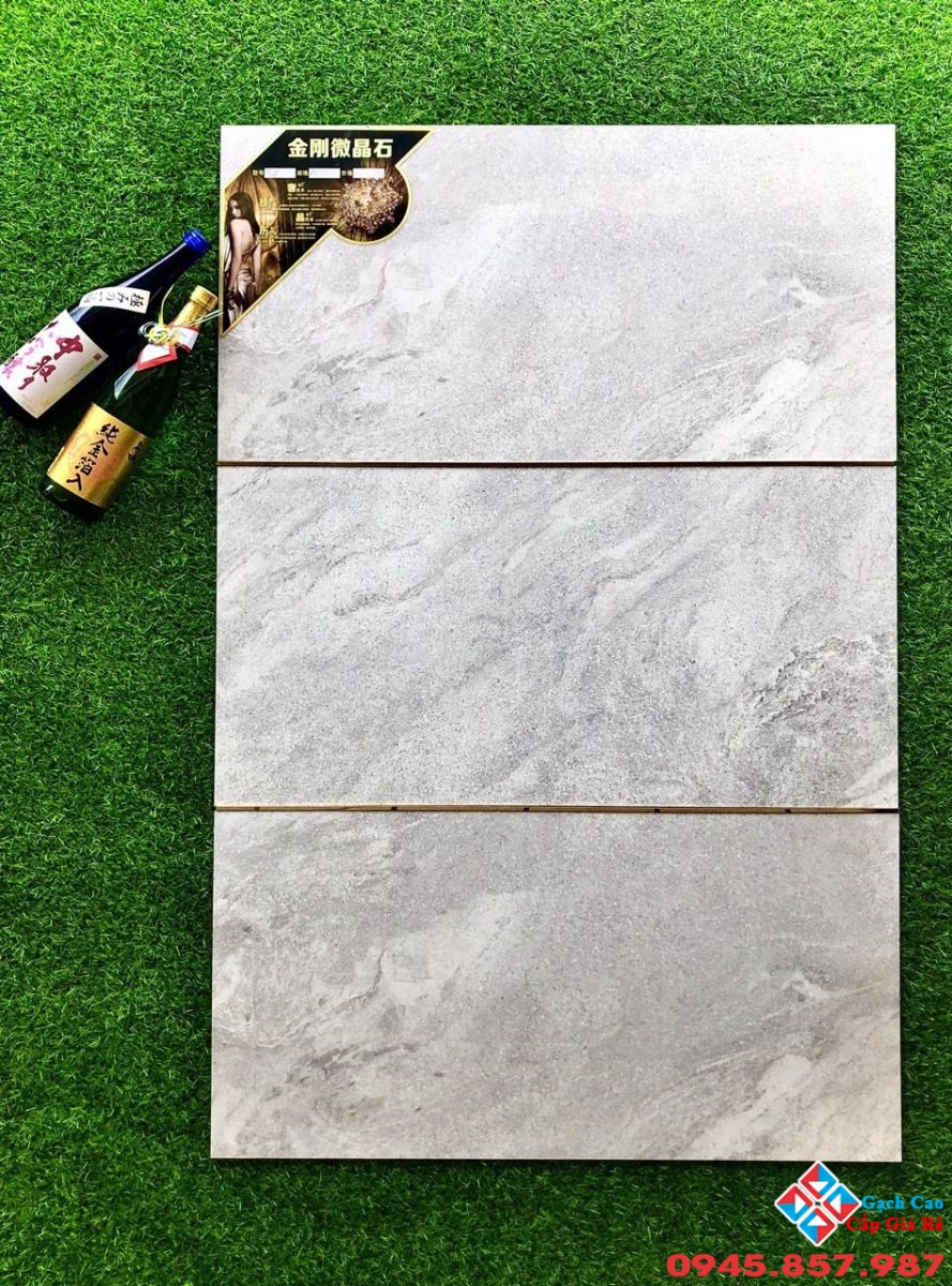 đá bóng kiếng 40x80 vân xám