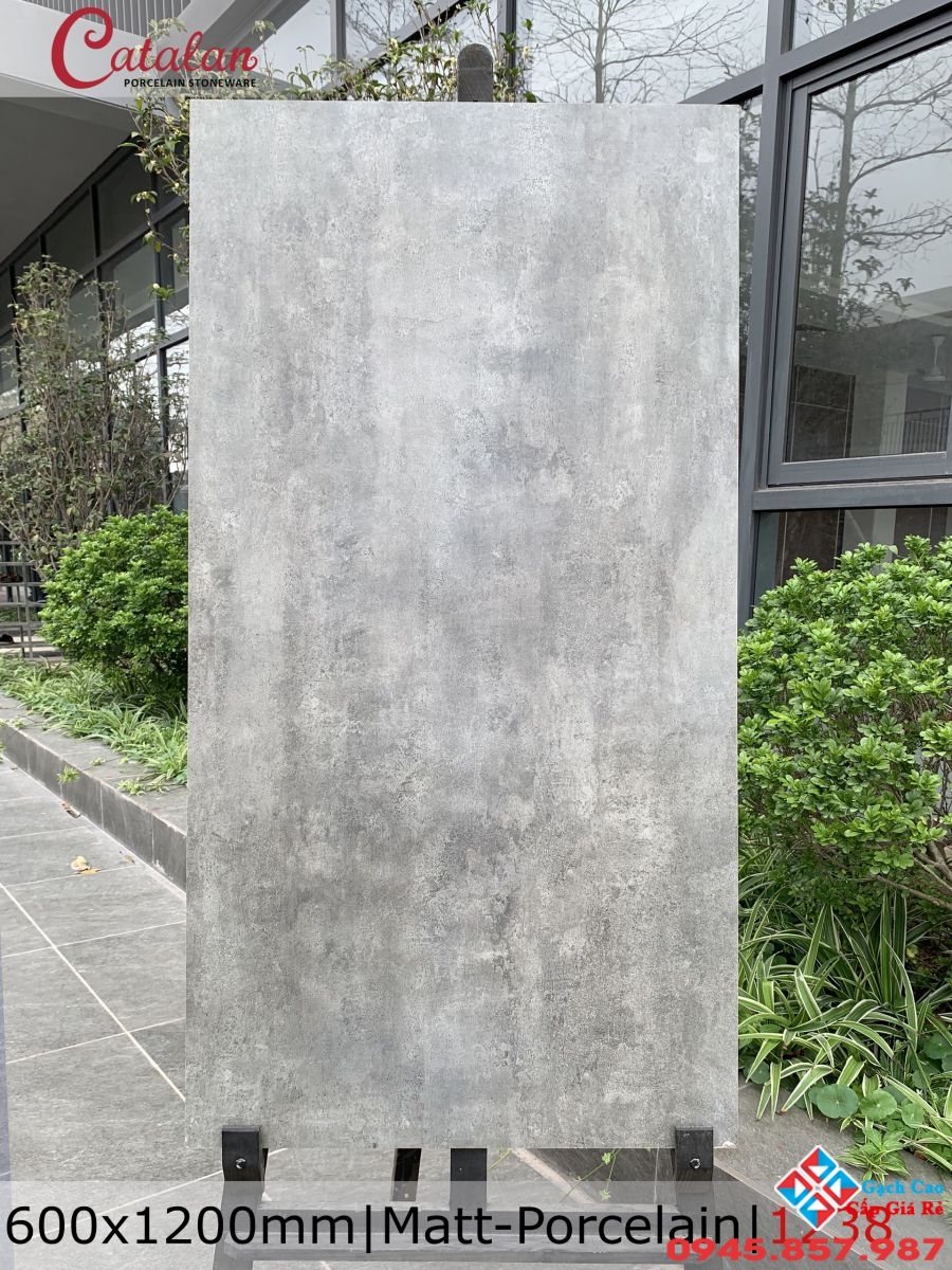 gạch 60x120 catalan vân mờ xi măng