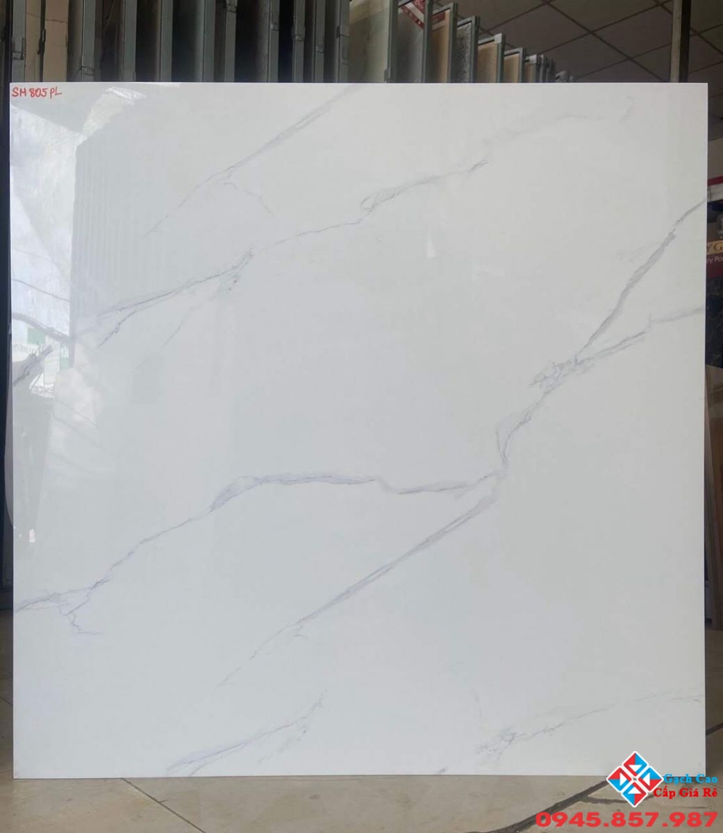 Gạch 80x80 trắng vân mây