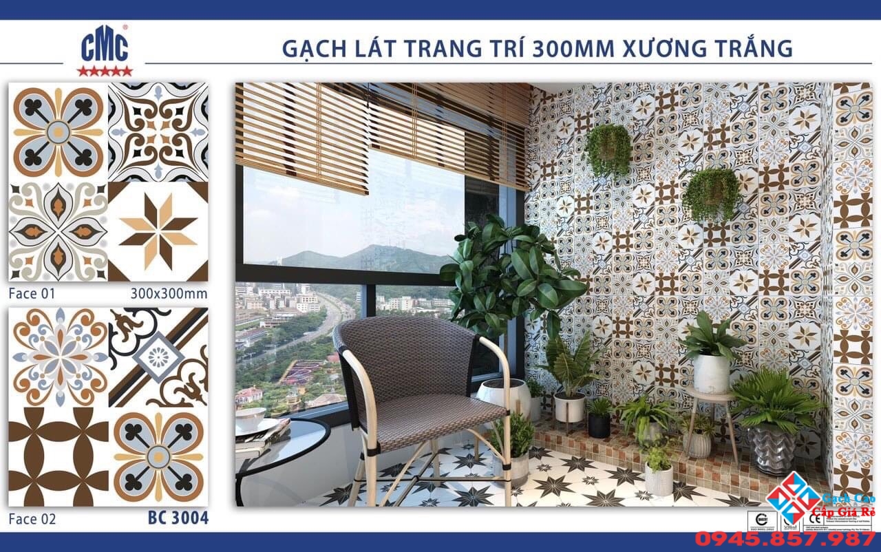gạch bông 30x30 trang trí hcm