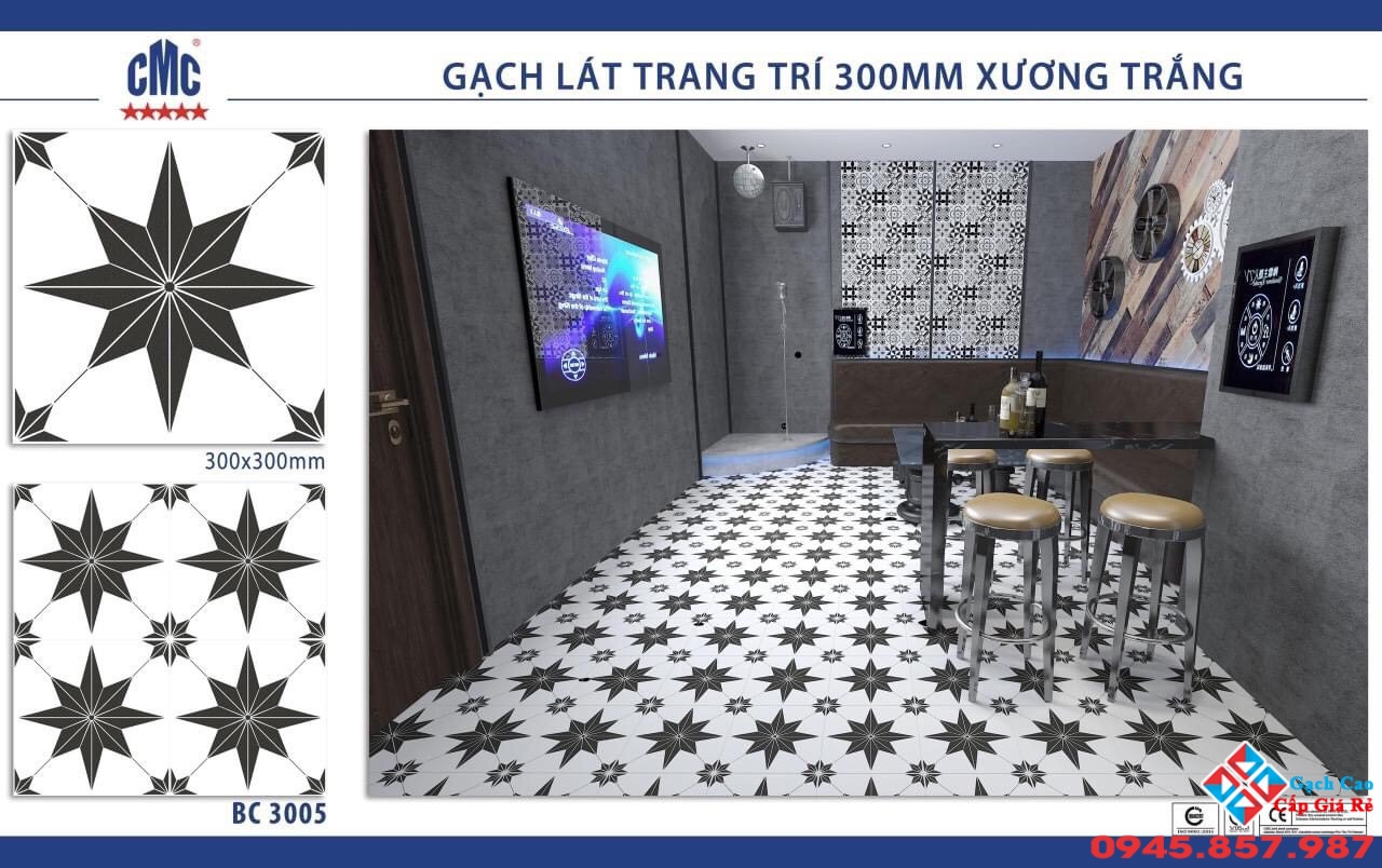 gạch bông 30x30 trang trí tại bình chánh