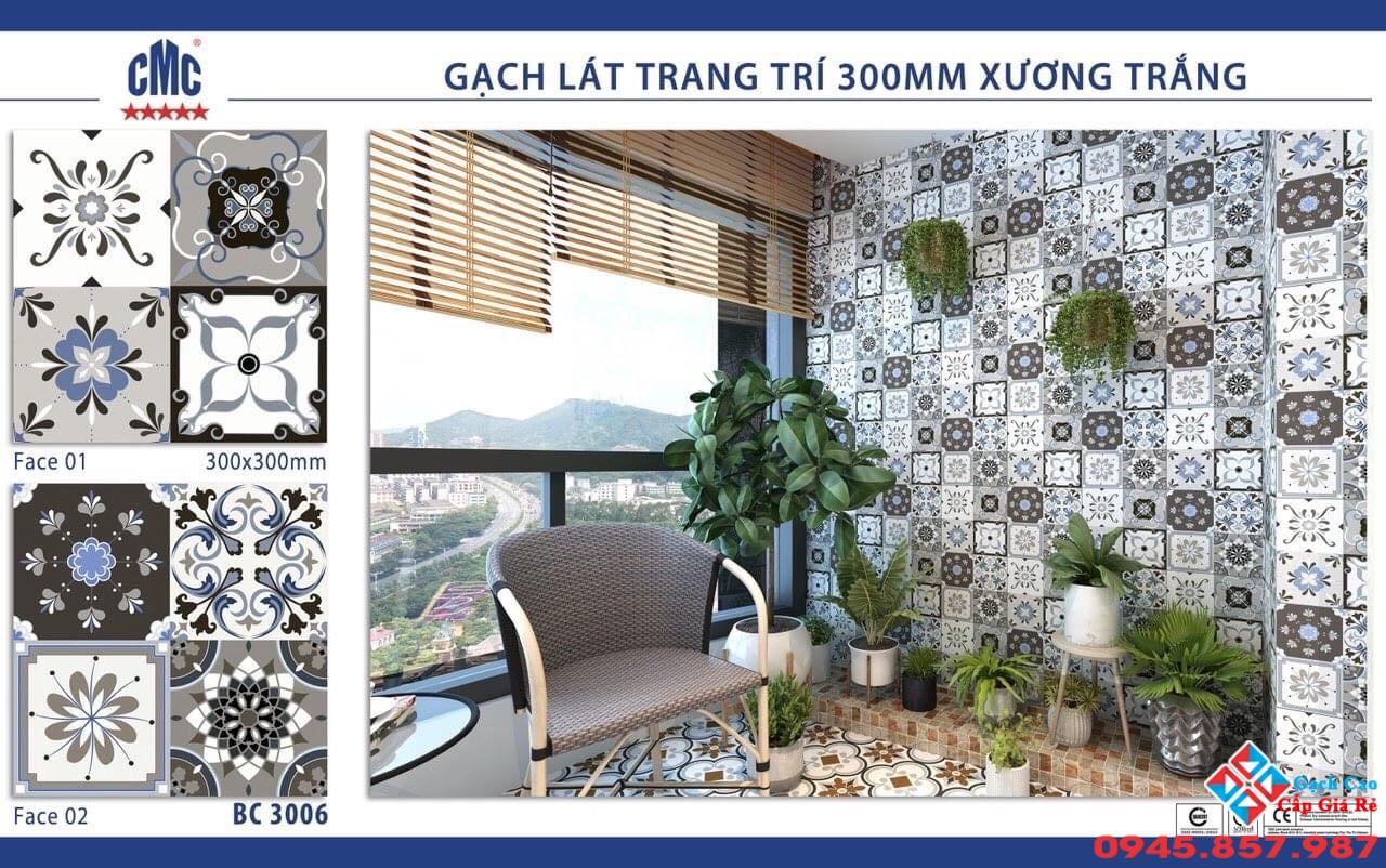 gạch bông 30x30 trang trí tại thủ đức
