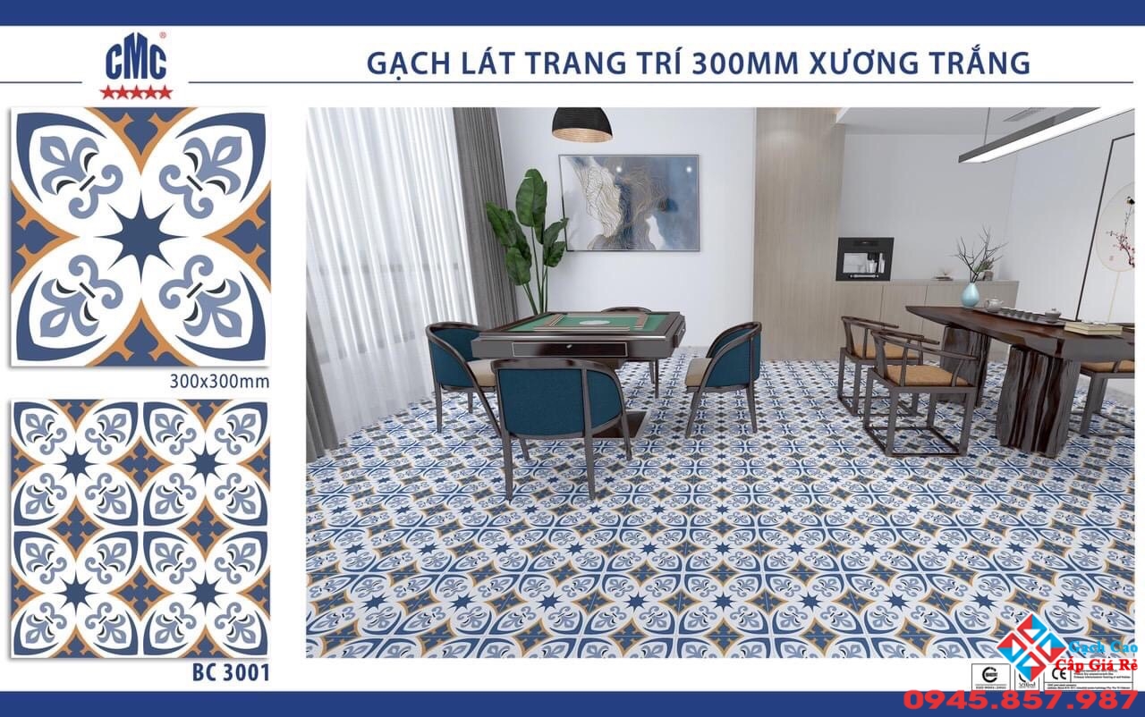 gạch bông 30x30 trang trí