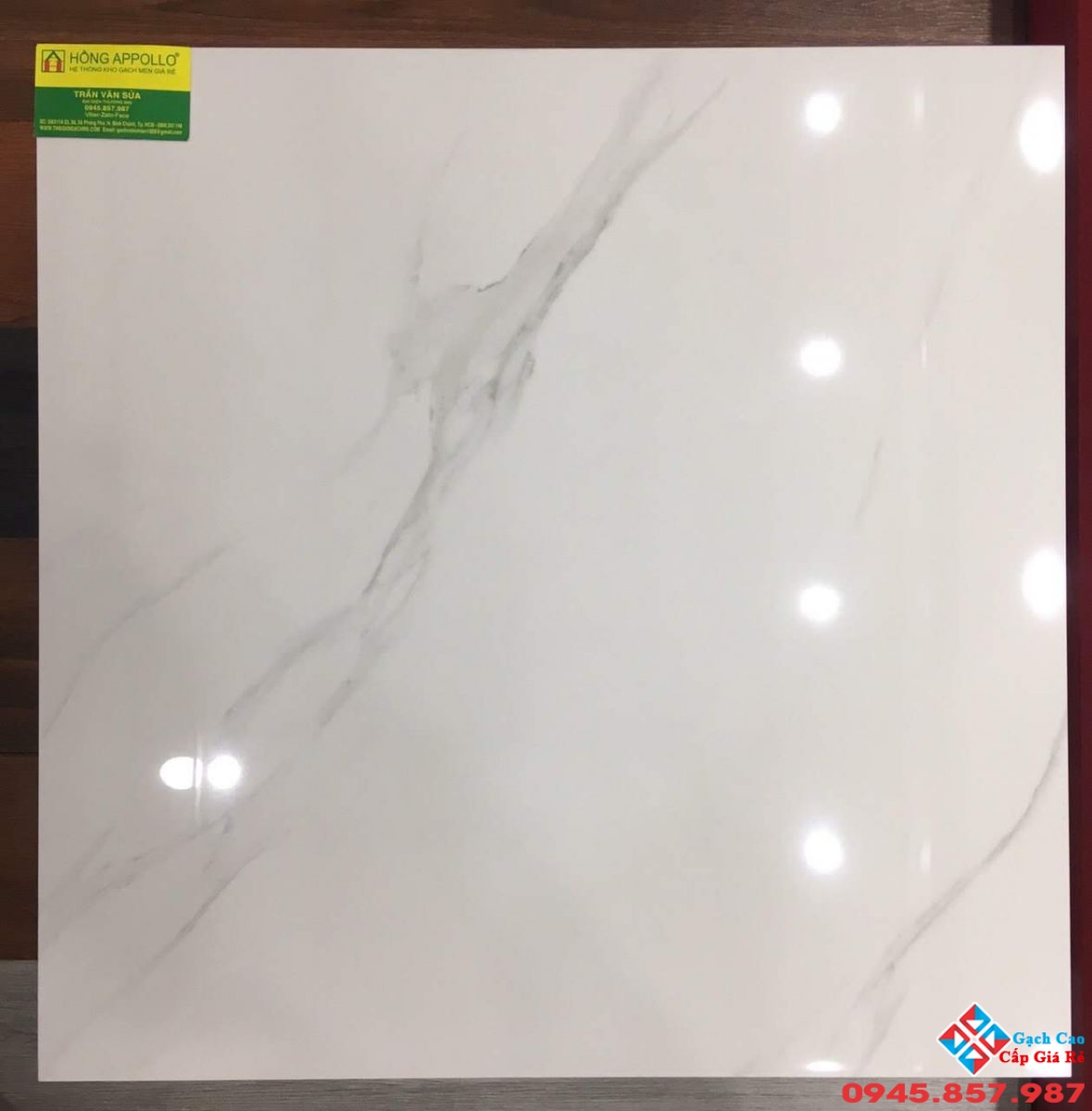 Gạch bóng kiếng 60x60 trắng vân xám