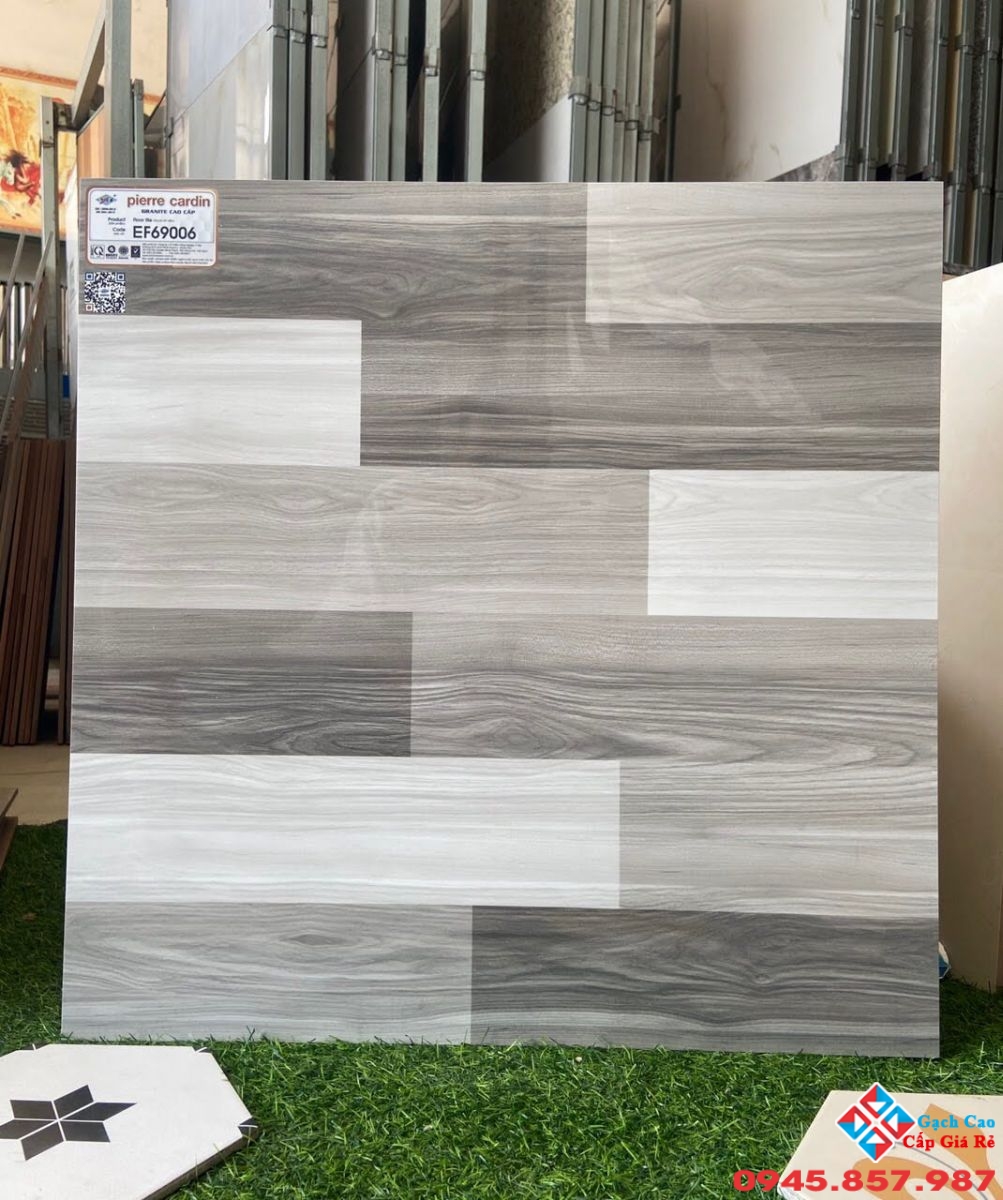 gạch bóng kiếng 60x60 vân gỗ ghép