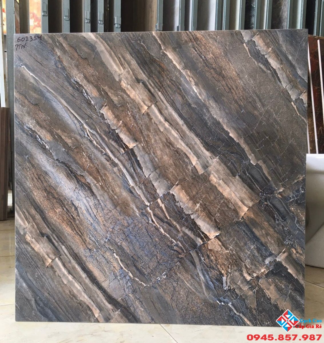 Gạch bóng kiếng 60x60 vân xám