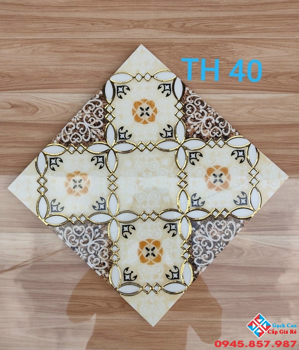 gạch điểm 30x30 nhũ vàng 3