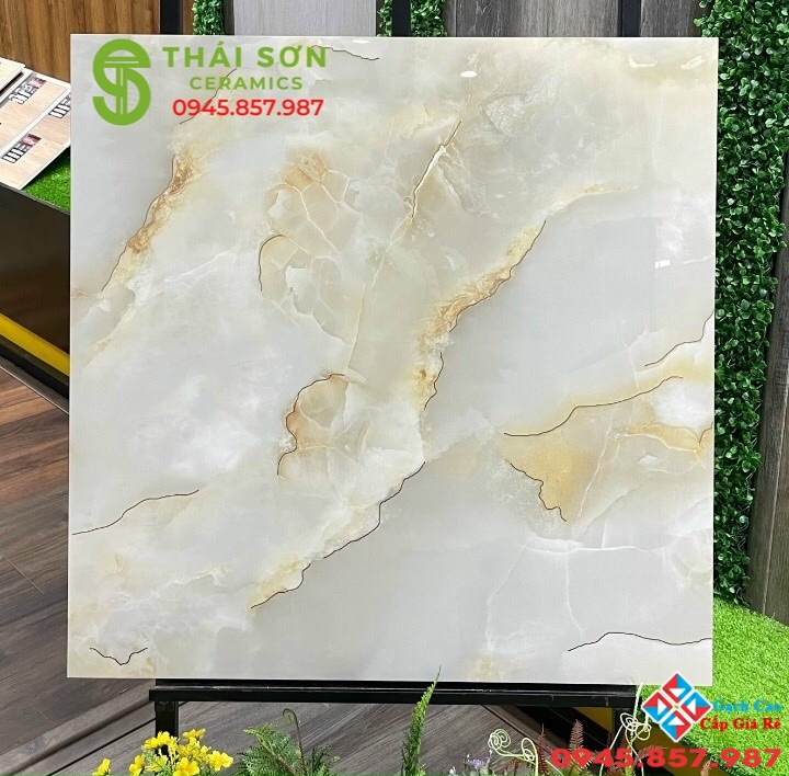 gạch lát nền trung quốc 80x80 khắc kim vàng