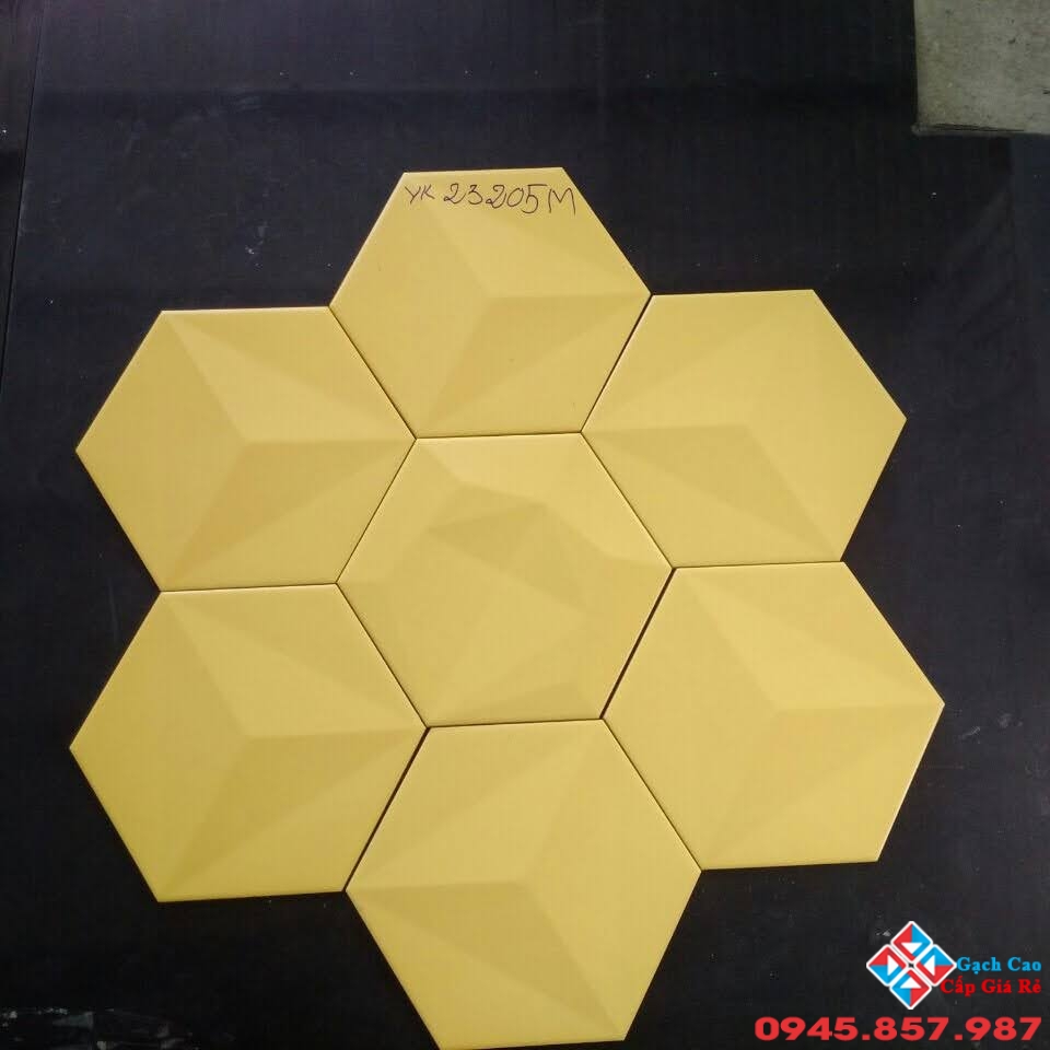 gạch lục giác 20x30 3d vàng