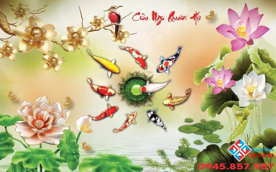 gạch tranh cá chép mới nhất