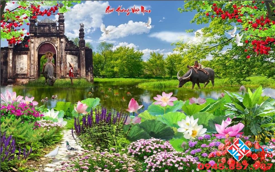 gạch tranh phong cảnh đẹp