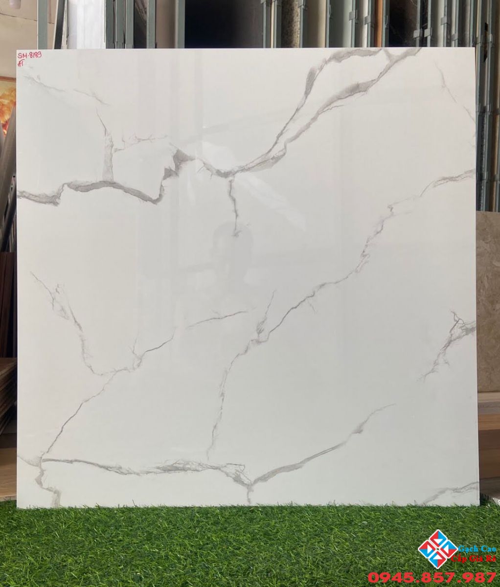 gạch trung quốc 80x80 trắng vân đậm