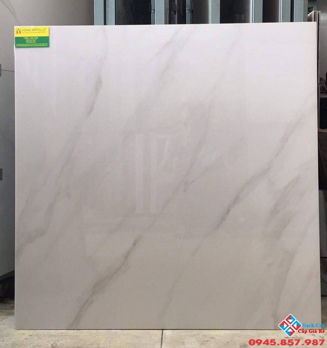 Gạch vi tinh 80x80 trắng mây