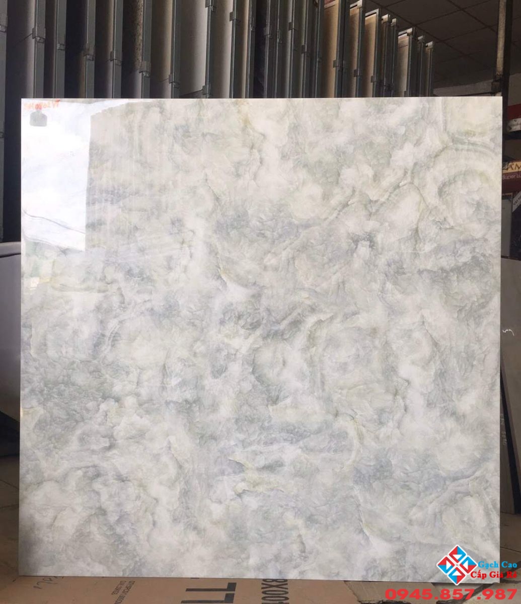 Gạch vitto 80x80 vân xanh