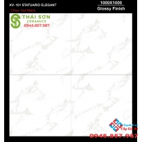 Gạch lát nền 100x100 bóng kiếng ấn độ trắng khói vân mây