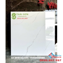 Gạch lát nền 100x100 CMC màu trắng vân mây bóng kiếng