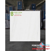 Gạch màu trắng vân mây ốp tường 120x120 bóng kiếng ấn độ