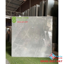 Gạch 120x120 ấn độ bóng kính màu xám xanh vân trắng