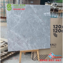 Gạch ấn độ 120x120 vân đá xám đá bóng kiếng ấn độ