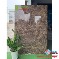Gạch lát nền ấn độ 120x180 bóng kiếng vân đá nâu đẹp