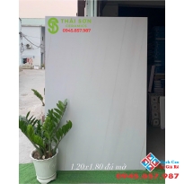 Gạch lát nền đá mờ 120x180 trắng vân mây nhẹ