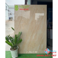 Gạch khổ lớn vân đá vàng 120x180 bóng kiếng lát nền ấn độ