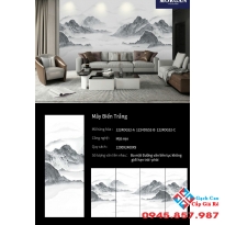 Gạch tranh đá 120x240 mây biển trắng phong cảnh