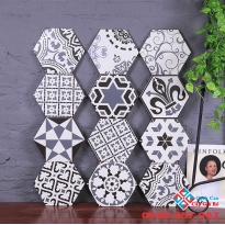 Gạch lát nền lục giác đa màu sắc