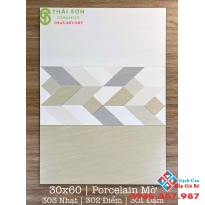 Gạch cmc matt mờ 30x60 màu kem bộ đậm nhạt