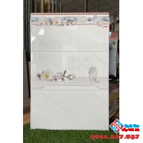 Gạch ốp tường giá rẻ 30x60 trắng mây viền nổi