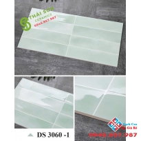 Gạch trang trí men bóng 30x60 màu xanh dạng thẻ nhập khẩu