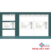 Gạch bóng kiếng 40x80 cmc ốp tường tông trắng sáng