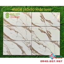 Gạch dán tường khắc kim nhập khẩu 40x80 siêu bóng đẹp