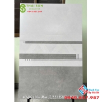 Gạch men mờ vitto 40x80 ốp tường màu xám vân xi măng