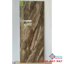 Gạch cầu thang 47x120 trung quốc màu nâu khắc kim vàng