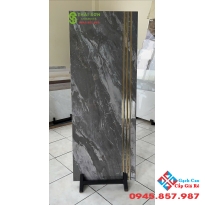 Gạch bậc cầu thang 47x120 trung quốc màu xám đậm khắc kim