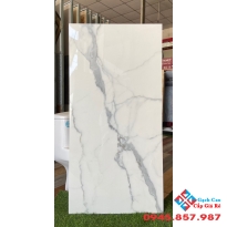 Gạch lát nền ấn độ 60x120 trắng vân xám
