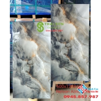 Gạch lát nền phòng khách 60x120 siêu bóng ấn độ 