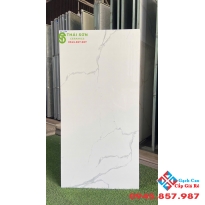 Gạch lát nền 60x120 bóng kiếng ấn độ trắng vân giá rẻ