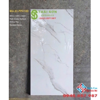 Gạch lát nền 60x120 apodio siêu bóng màu trắng vân xám 