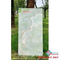 Gạch ốp lát bóng kiếng 60x120 vân xanh cẩm thạch đẹp