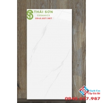 Gạch lát nền catalan 60x120 trắng vân mây bóng kiếng